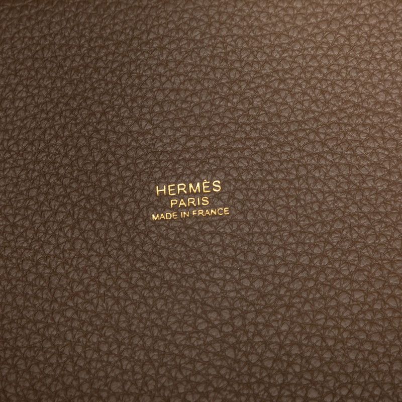 Hermes Picotin Lock PM Handbag Brown Gold Taurillon Clemence — view 5