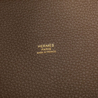 Hermes Picotin Lock PM Handbag Brown Gold Taurillon Clemence — view 5