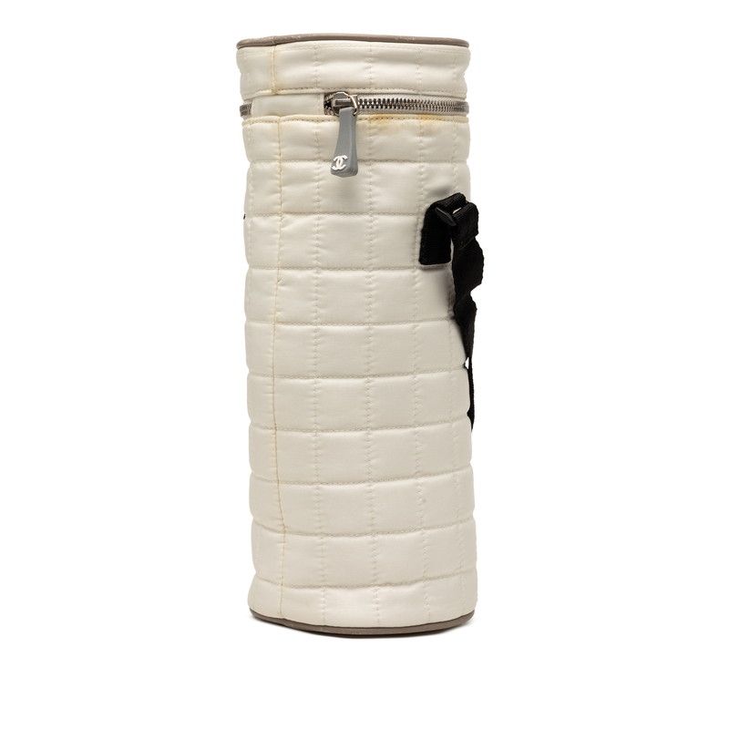 Chanel Sports Line CC Logo Bottle Holder Shoulder Bag White Nylon — view 2