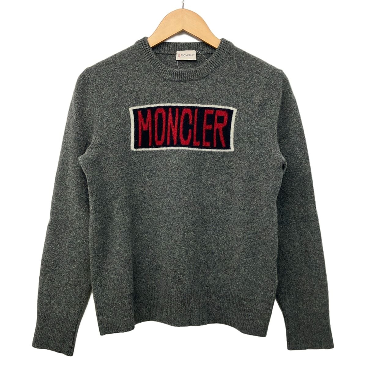 Moncler Long Sleeve Sweater XL Maglione Tricot Girocollo Dark Gray Dark Navy