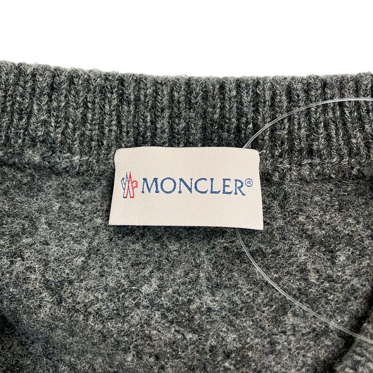 Moncler Long Sleeve Sweater XL Maglione Tricot Girocollo Dark Gray Dark Navy — view 3