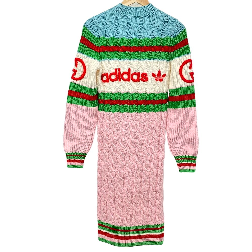 Gucci Adidas Knit S Mohair Wool Dress Multicolor — view 2