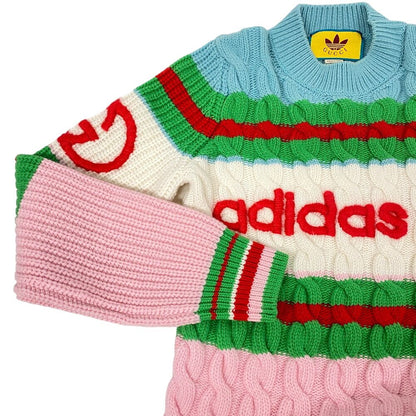 Gucci Adidas Knit S Mohair Wool Dress Multicolor — view 5