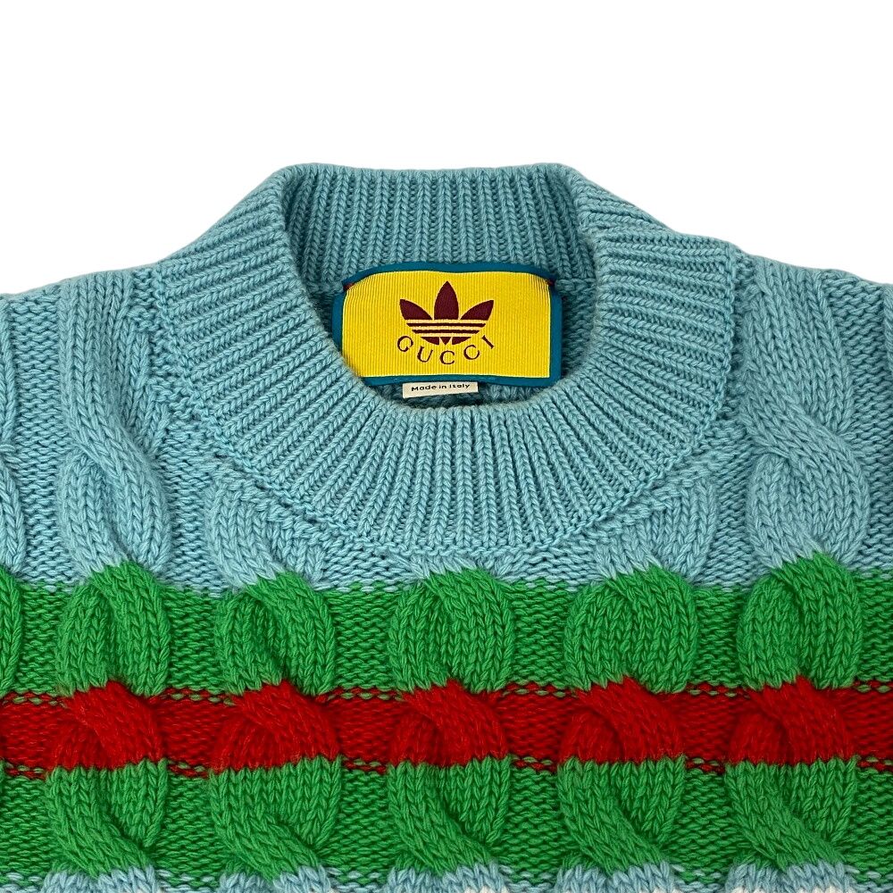 Gucci Adidas Knit S Mohair Wool Dress Multicolor — view 3