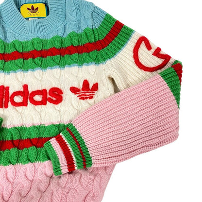 Gucci Adidas Knit S Mohair Wool Dress Multicolor — view 6