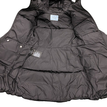 Prada Triangle Logo 38 Nylon Down Jacket Black — view 7