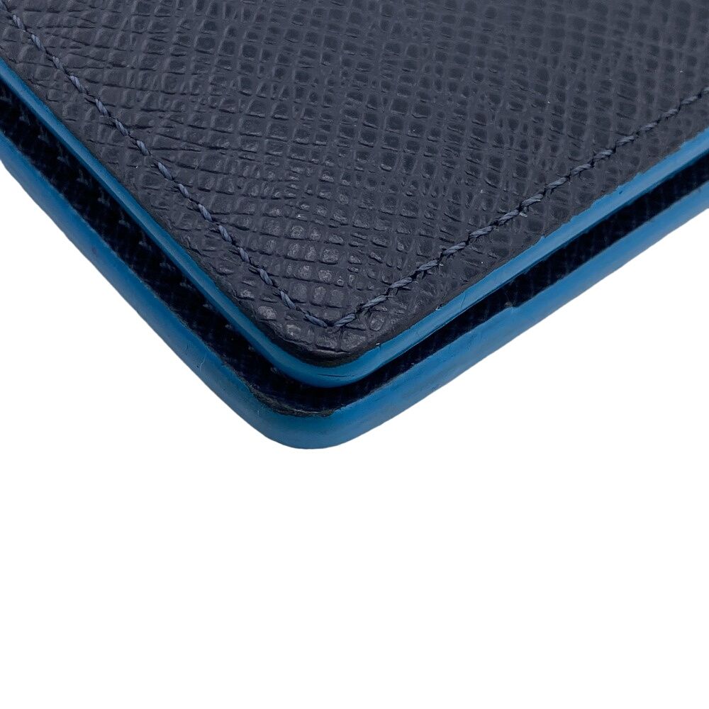 Louis Vuitton Portefeuille Multiple Taiga Leather Billfold Navy Wallet — view 4