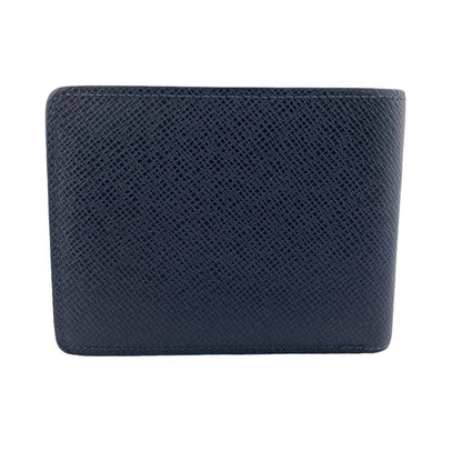 Louis Vuitton Portefeuille Multiple Taiga Leather Billfold Navy Wallet — view 2