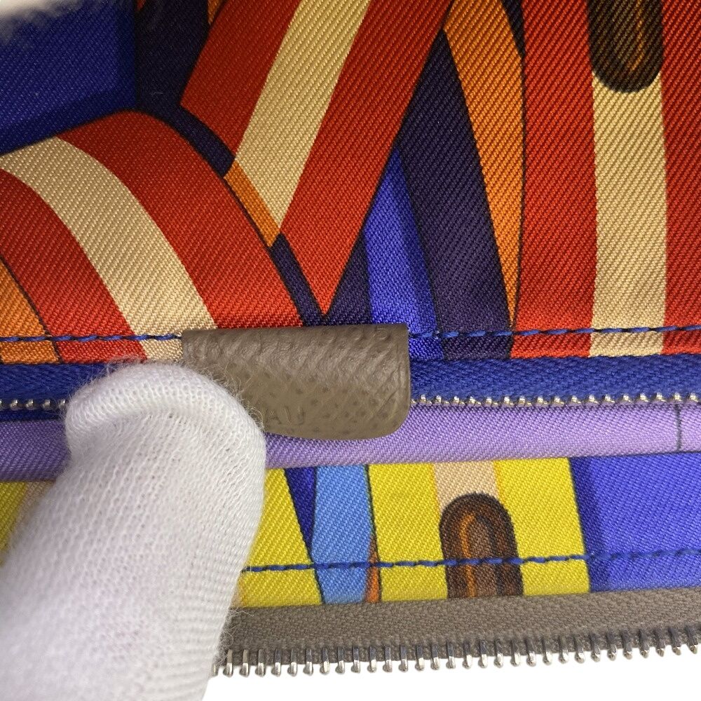 Hermes Azap Long Silk in Zip Around Vo Epso Leather Wallet Beige — view 7