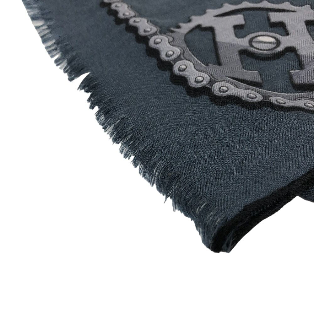Hermes Cheval Dechaine Cashmere Shawl Navy Brands Scarf — view 4