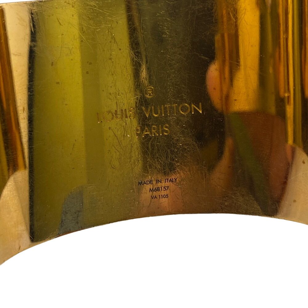 Louis Vuitton Essential Rhinestone Bangle Gold Bracelet — view 8