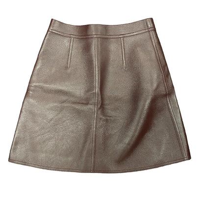 Louis Vuitton 34 Leather Skirt Bordeaux — view 2