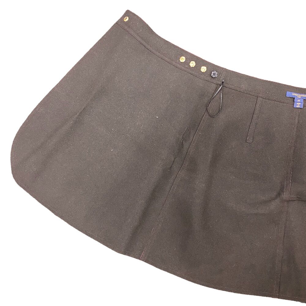 Louis Vuitton 34 Leather Skirt Bordeaux — view 4