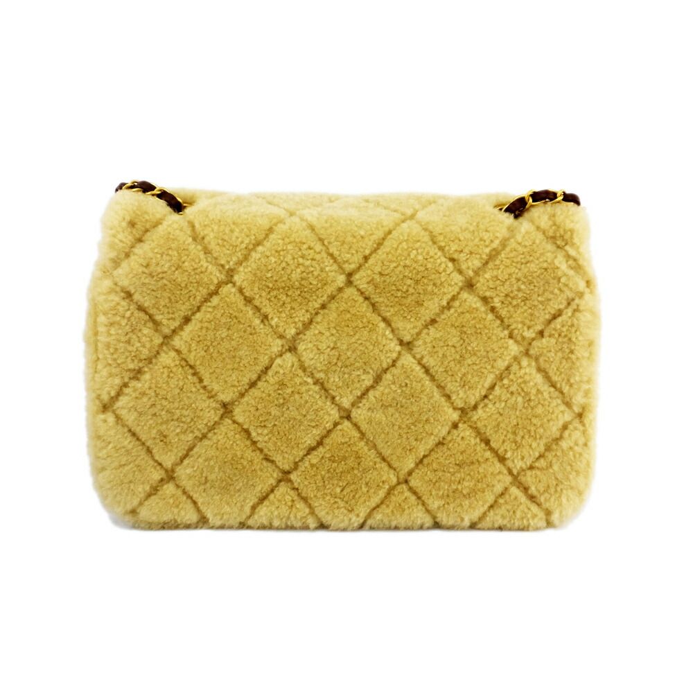 Chanel Ten Maxi Quilted Shearling Lambskin CC Logo 2-Way Gold Brown Shoulder Bag — view 2