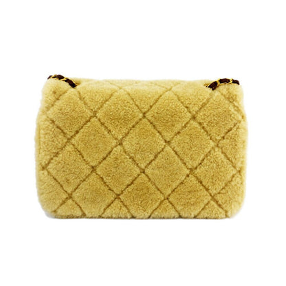 Chanel Ten Maxi Quilted Shearling Lambskin CC Logo 2-Way Gold Brown Shoulder Bag — view 2