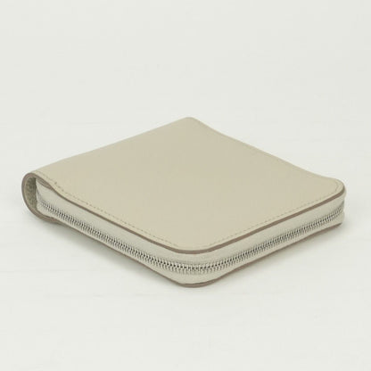 Hermes Zip Wallet Bifold Mini Color Cles Craie White Silver — view 4