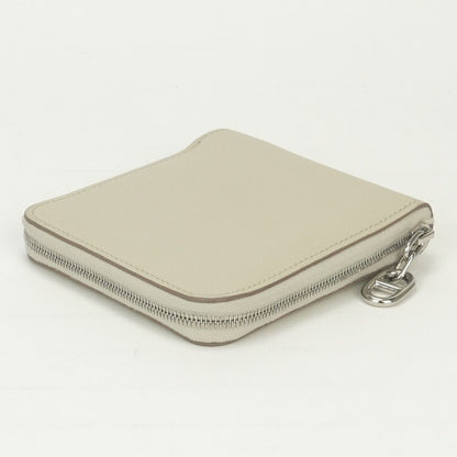 Hermes Zip Wallet Bifold Mini Color Cles Craie White Silver — view 3
