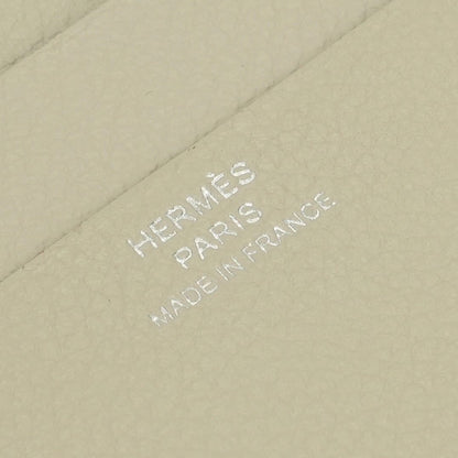 Hermes Zip Wallet Bifold Mini Color Cles Craie White Silver — view 8