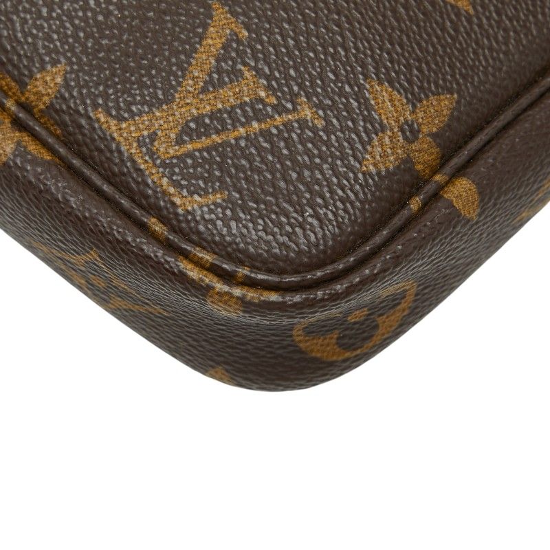 Louis Vuitton Monogram Pochette Handbag Brown Leather — view 6