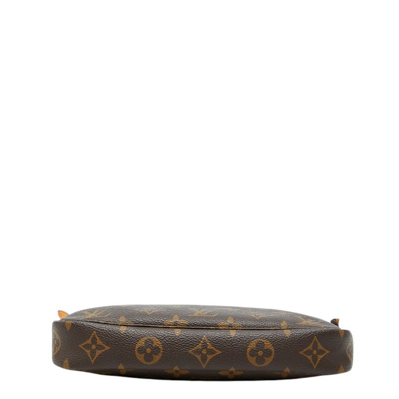 Louis Vuitton Monogram Pochette Handbag Brown Leather — view 3