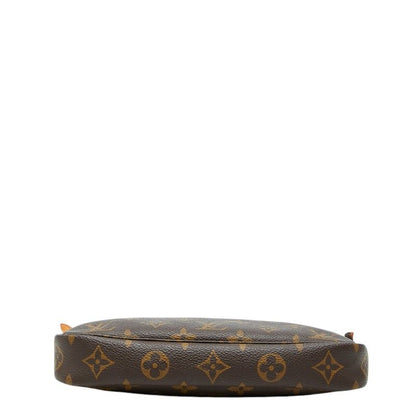 Louis Vuitton Monogram Pochette Handbag Brown Leather — view 3