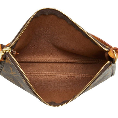 Louis Vuitton Monogram Pochette Handbag Brown Leather — view 9