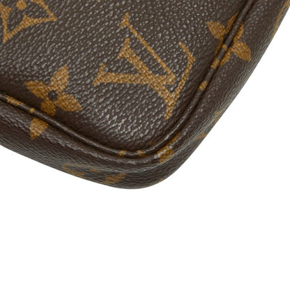 Louis Vuitton Monogram Pochette Handbag Brown Leather — view 7