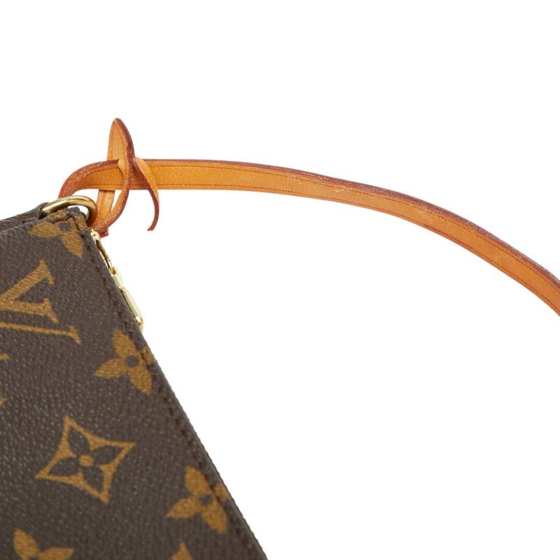 Louis Vuitton Monogram Pochette Handbag Brown Leather — view 8