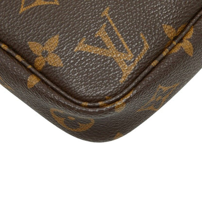 Louis Vuitton Monogram Pochette Handbag Brown Leather — view 5