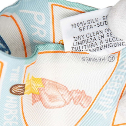 Hermes Twill Funny Ice Cream Scarf Blue Multicolor Silk — view 5