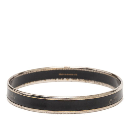 Hermes Enamel PM Cloisonne Bangle Black Silver Plated 1- Bracelet — view 3