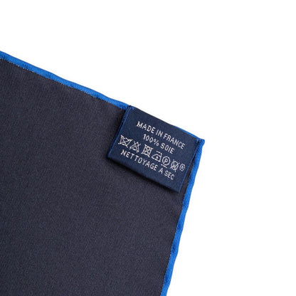 Hermes Carre 90 Plumets du Roy King's Feather Scarf Navy Blue Silk — view 8