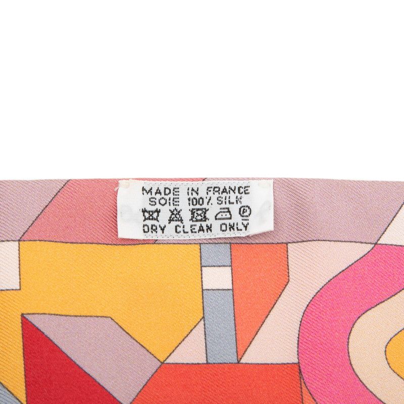 Hermes Twill Perspective Cavaliere Scarf Multicolor Silk — view 6