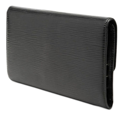 Louis Vuitton Epi Porte Tresor International Wallet Noir Black Leather — view 2