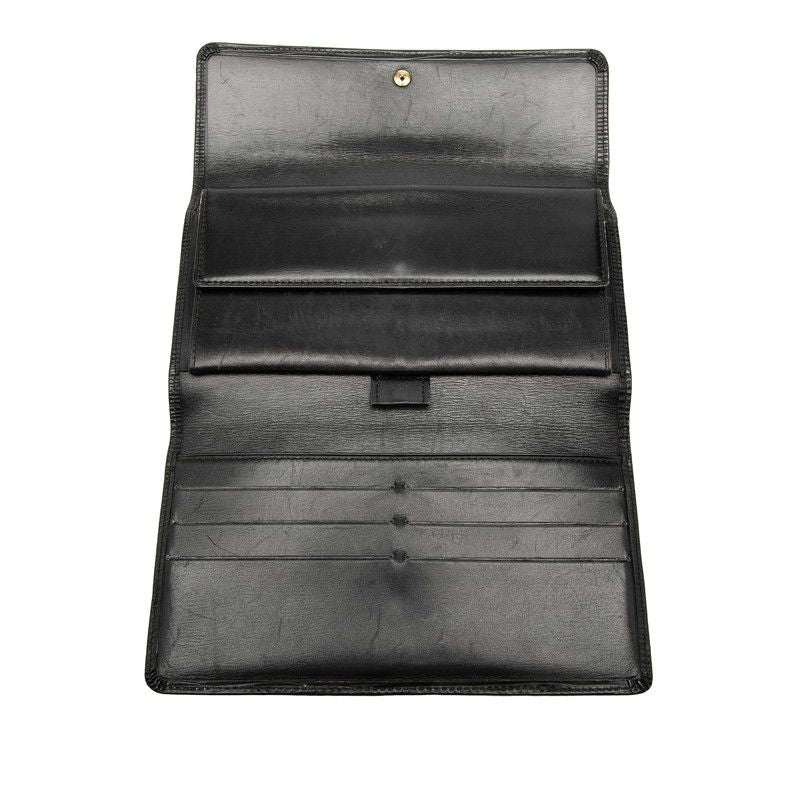 Louis Vuitton Epi Porte Tresor International Wallet Noir Black Leather — view 6