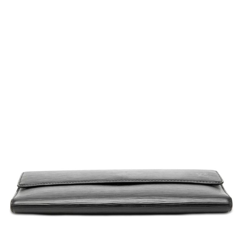 Louis Vuitton Epi Porte Tresor International Wallet Noir Black Leather — view 3