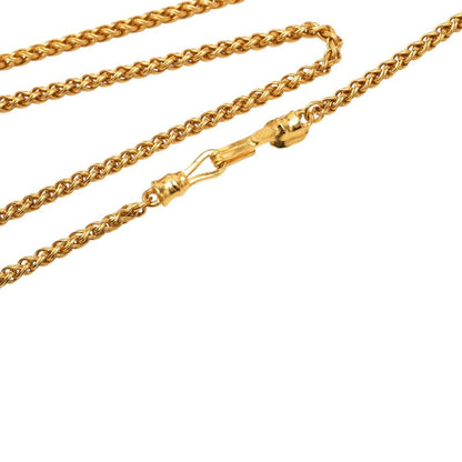Chanel Vintage CC Logo Necklace Gold Brown Plated — view 4