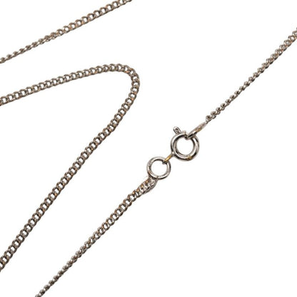 Chanel CC Logo Necklace Silver Metal Rhinestone — view 4