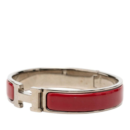 Hermes Click PM Bracelet Silver Red Metal — view 2