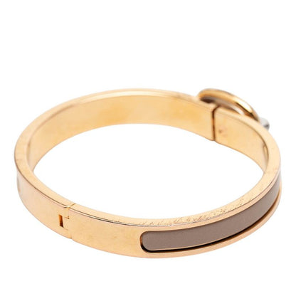 Hermes Mini Click Chaine D'ancre Bracelet Gold Beige Plated — view 4