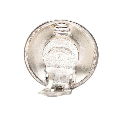 Chanel CC Logo Earrings Silver Gold Metal Plated — view 3