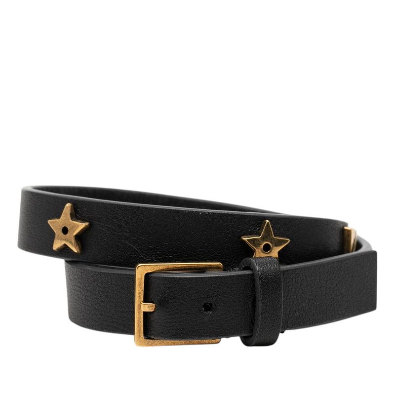 Dior J'adior Bracelet Black Gold Leather Plated — view 2