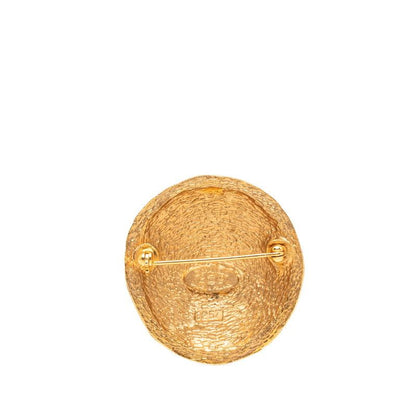 Chanel CC Logo Round Brooch Gold Plated — view 2