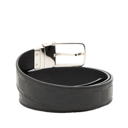 Louis Vuitton Damier Infini Boston Belt Plain Black Leather — view 3