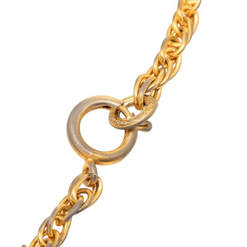 Chanel CC Logo Chain Pendant Gold Plated Rhinestone — view 4