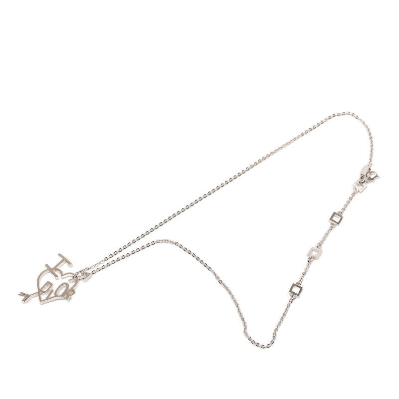 Dior I Love Heart Arrow Chain Pendant Silver Metal — view 2