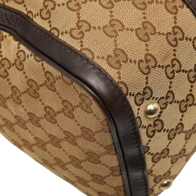 Gucci GG Canvas Sherry Line Mini Boston Bag 2-Way Beige Multicolor — view 7