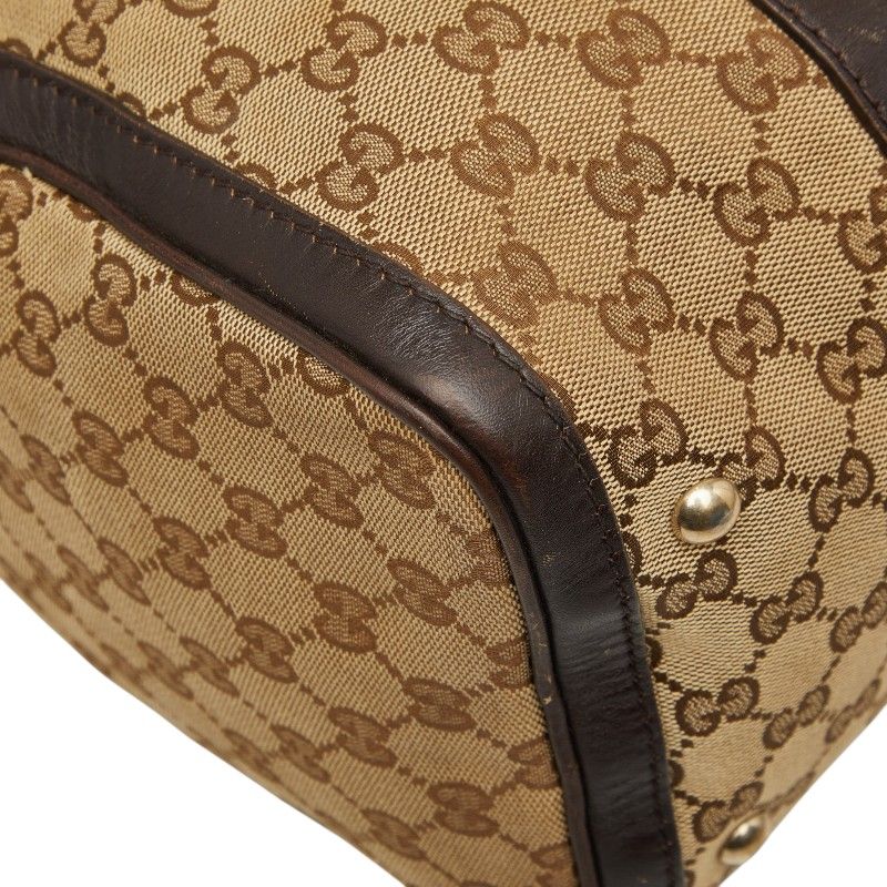 Gucci GG Canvas Sherry Line Mini Boston Bag 2-Way Beige Multicolor — view 5