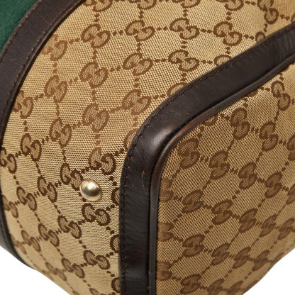 Gucci GG Canvas Sherry Line Mini Boston Bag 2-Way Beige Multicolor — view 4