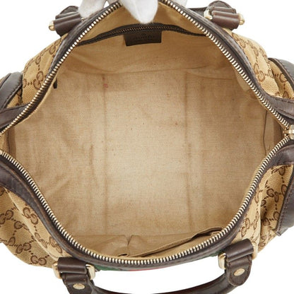Gucci GG Canvas Sherry Line Mini Boston Bag 2-Way Beige Multicolor — view 8